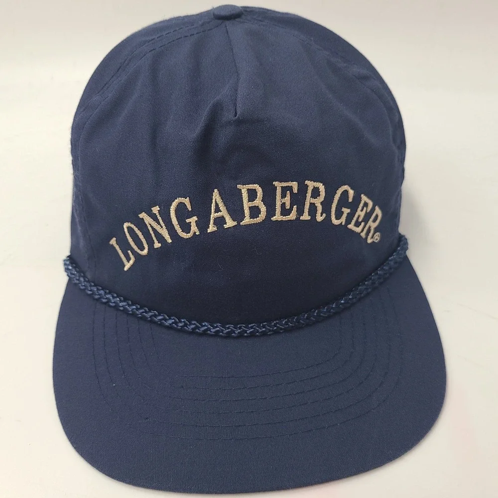Vintage Longaberger Hat Strapback (Fits Small) Otto Blue Rope Basket Company Men